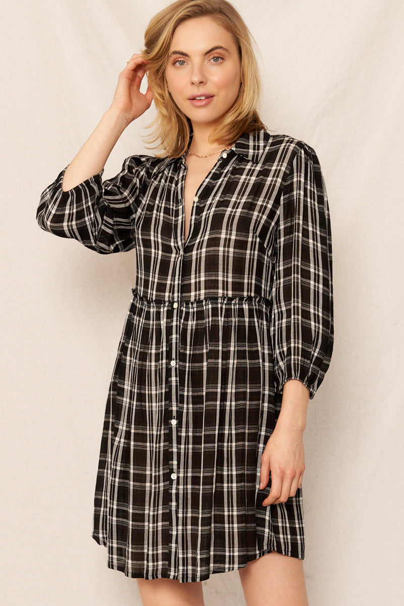 plaid babydoll dress Women's Knit Pull on Pants