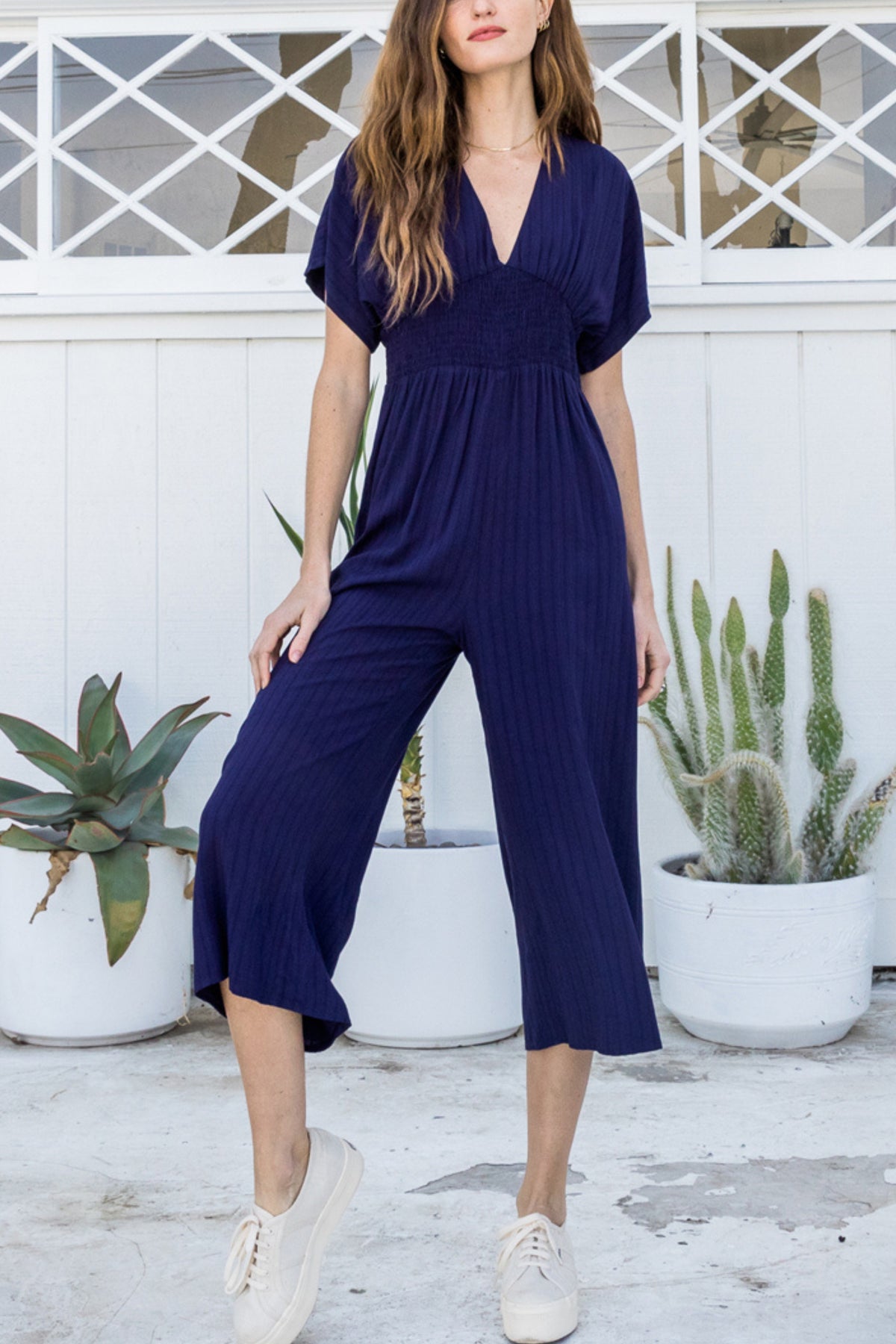 Tara Wide Leg Cropped Jumpsuit