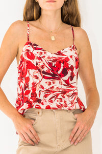 Carmelia Tropical Print Top