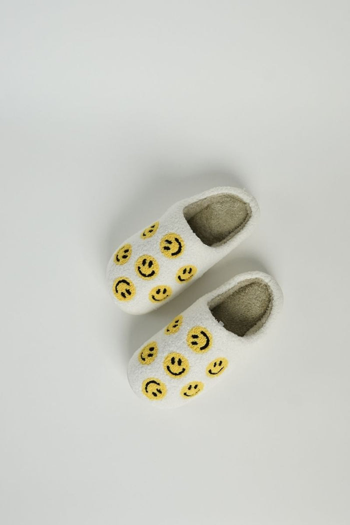 Peppered Smiley Face Slippers