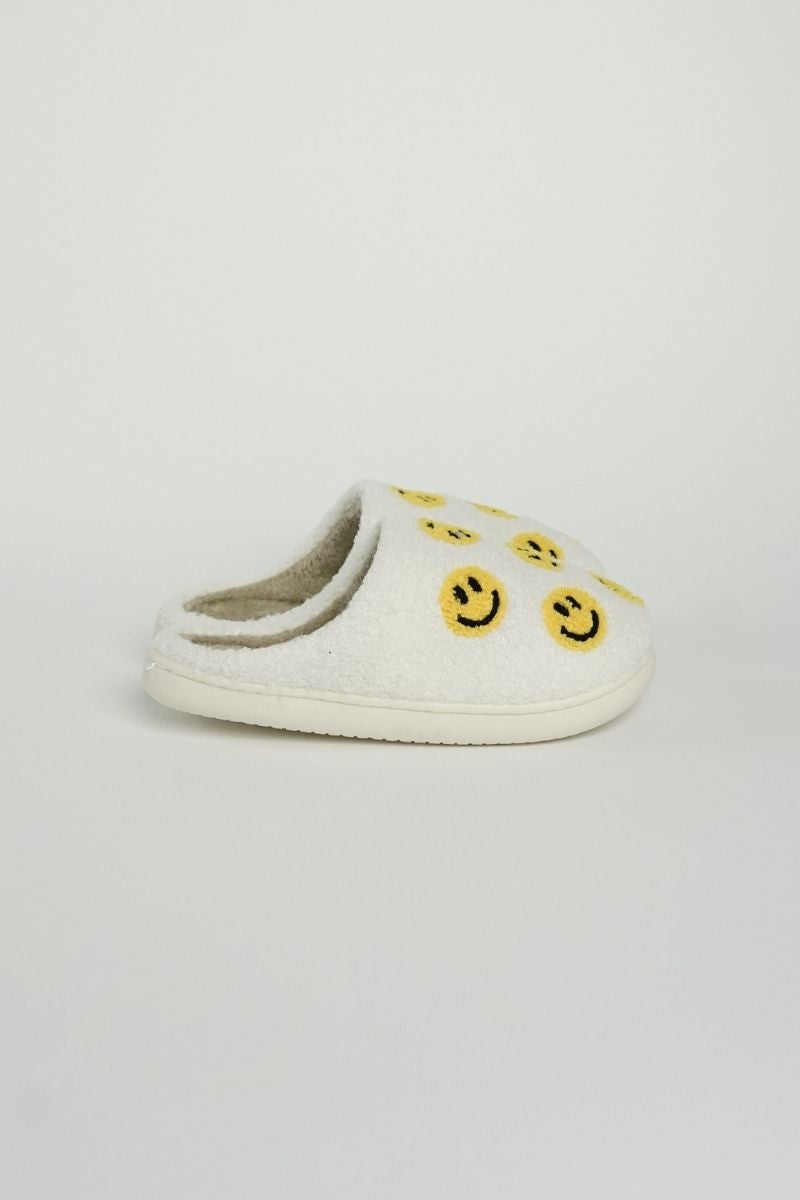 Peppered Smiley Face Slippers