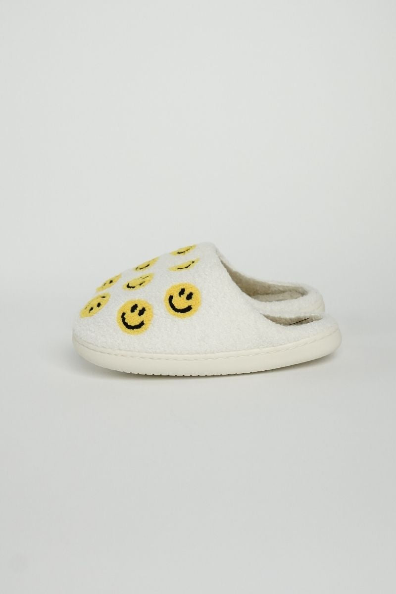 Peppered Smiley Face Slippers