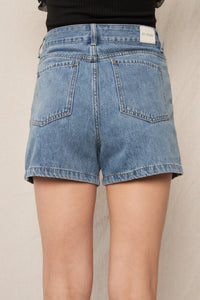 Shimmering Flowers Denim Shorts