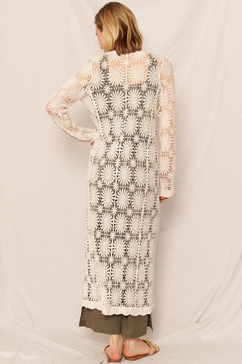 Maeve Crochet Maxi Cardigan