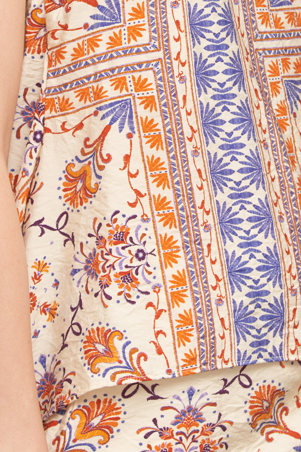 Capri Border Top & Skirt Set