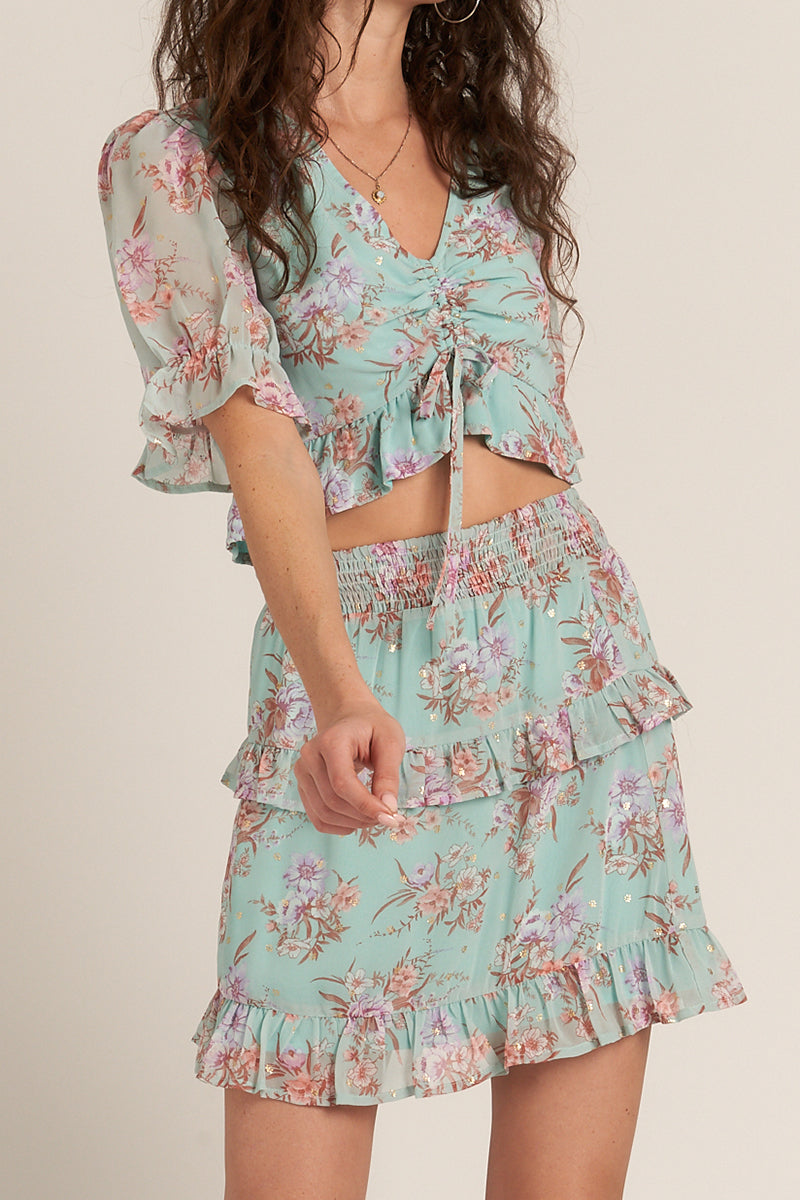 Birdie Floral Skirt Set