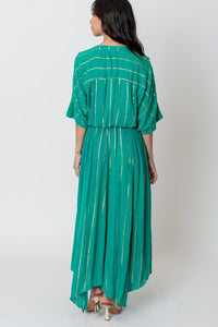 Sabrina Lurex Kimono Maxi Dress