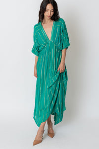 Sabrina Lurex Kimono Maxi Dress