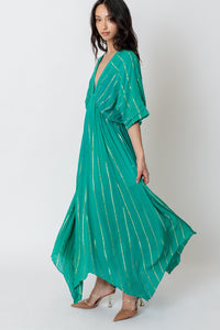 Sabrina Lurex Kimono Maxi Dress