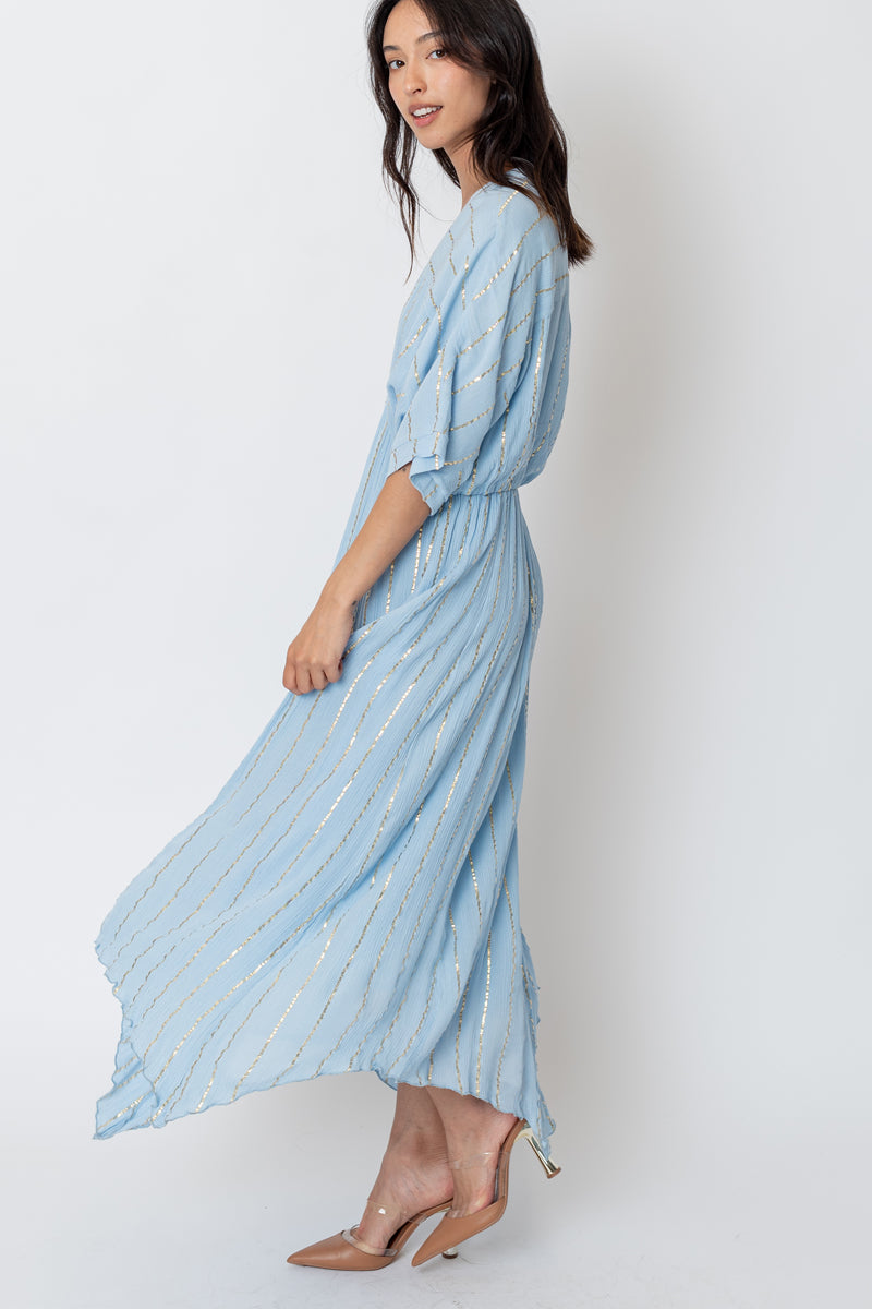 Sabrina Lurex Kimono Maxi Dress