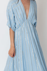 Sabrina Lurex Kimono Maxi Dress