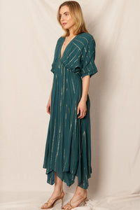 Sabrina Lurex Kimono Maxi Dress