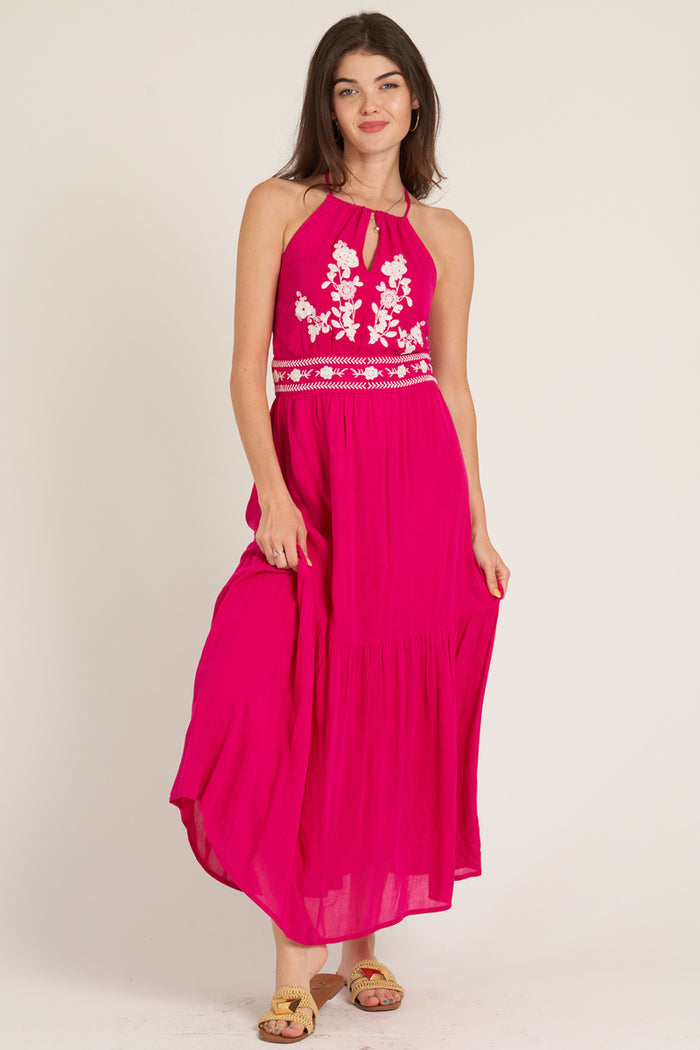 Hot Pink Parade Maxi Dress