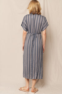 Talissa Striped Button Dress