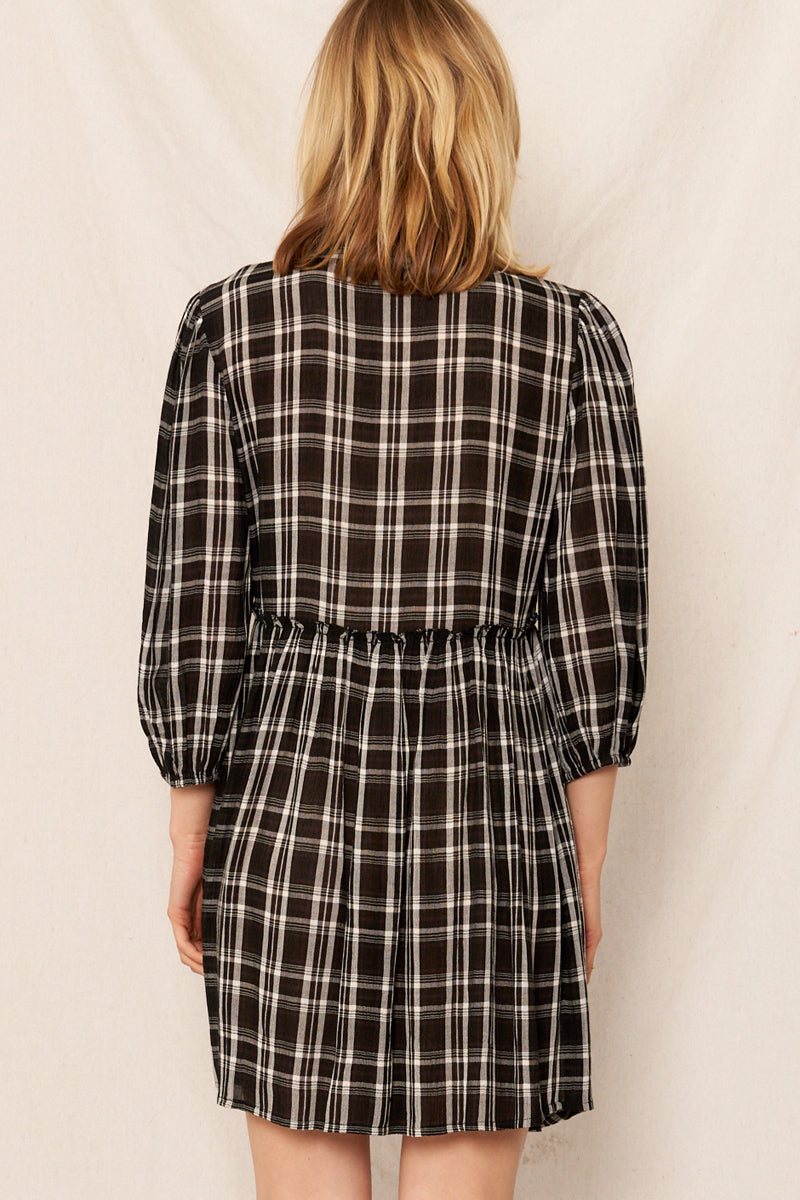 Savannah Plaid Babydoll Dress