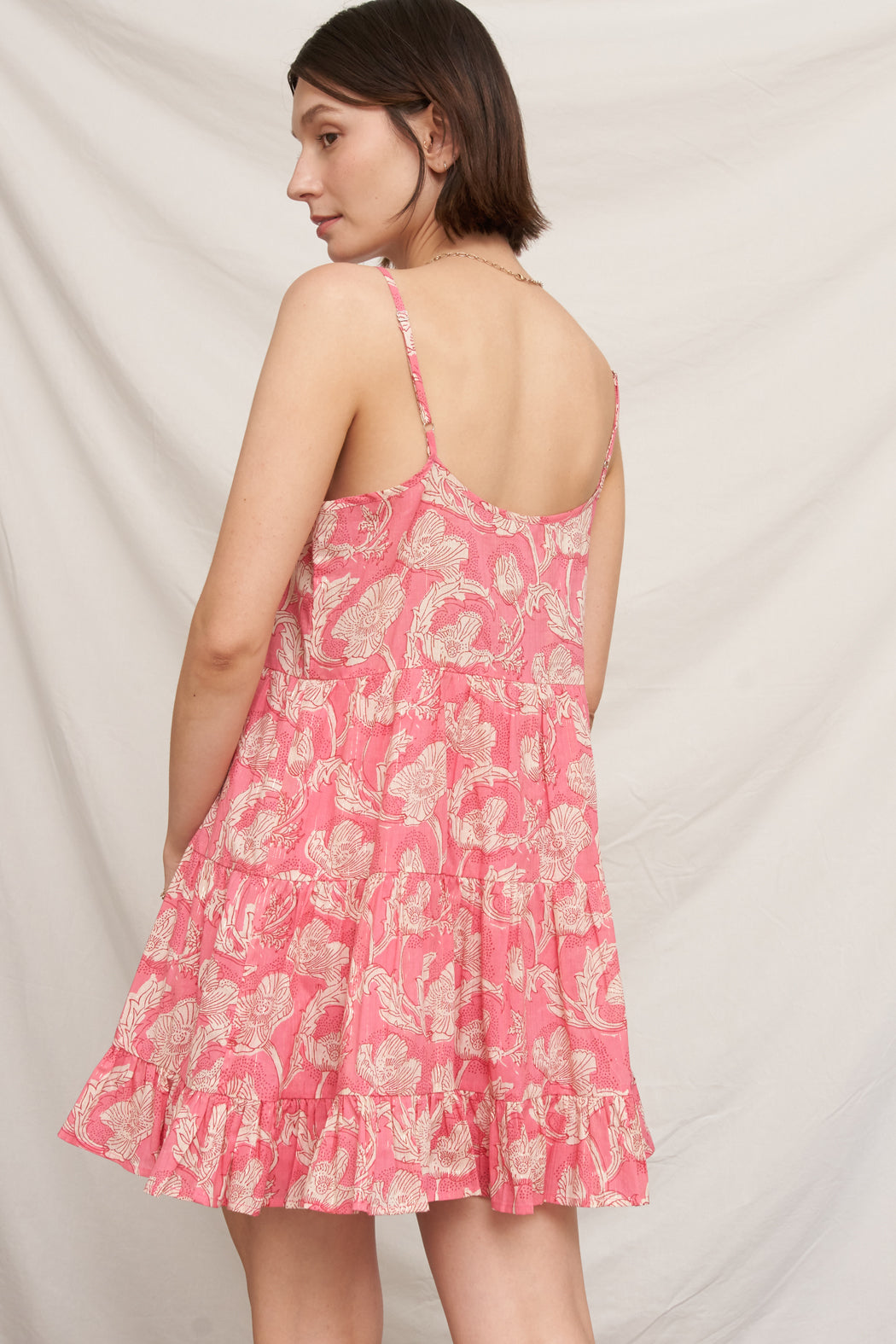 Berry Tiered Mini Dress