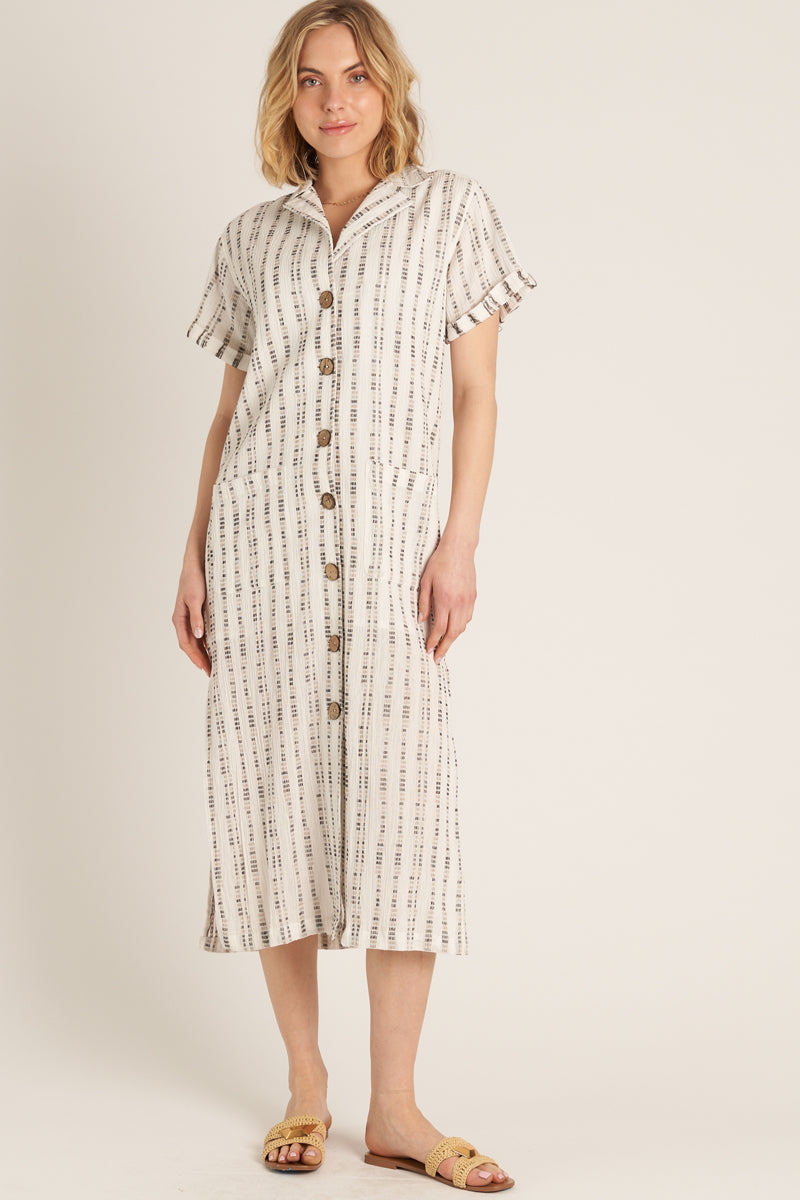 Midsummer Stripe Shirt Dress