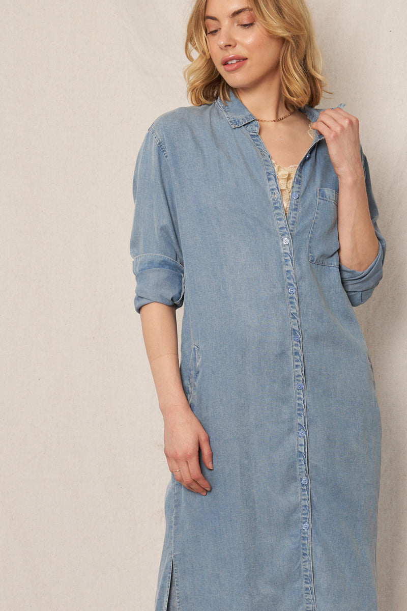 Lia Denim Shirt Dress