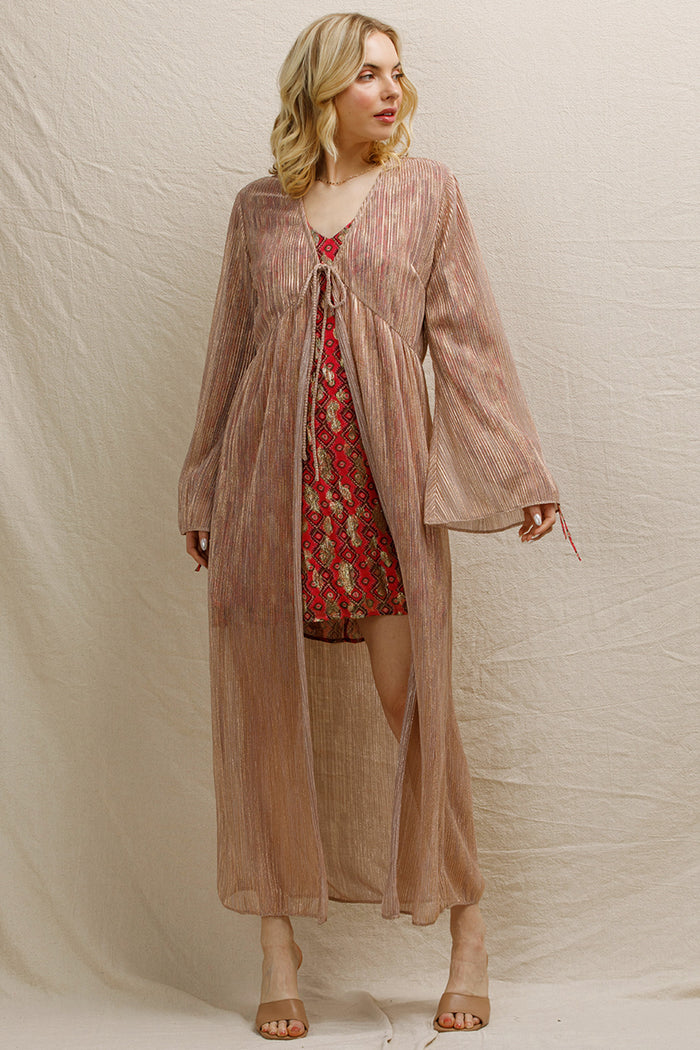 Naia Rose Gold Glitter Kimono