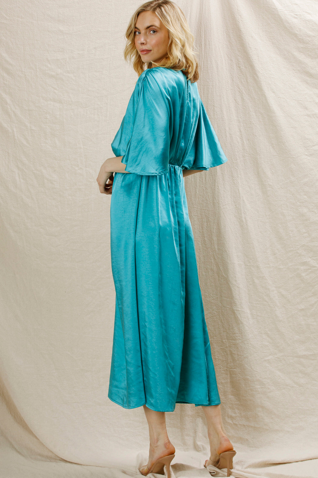 Leona Satin Caftan Dress