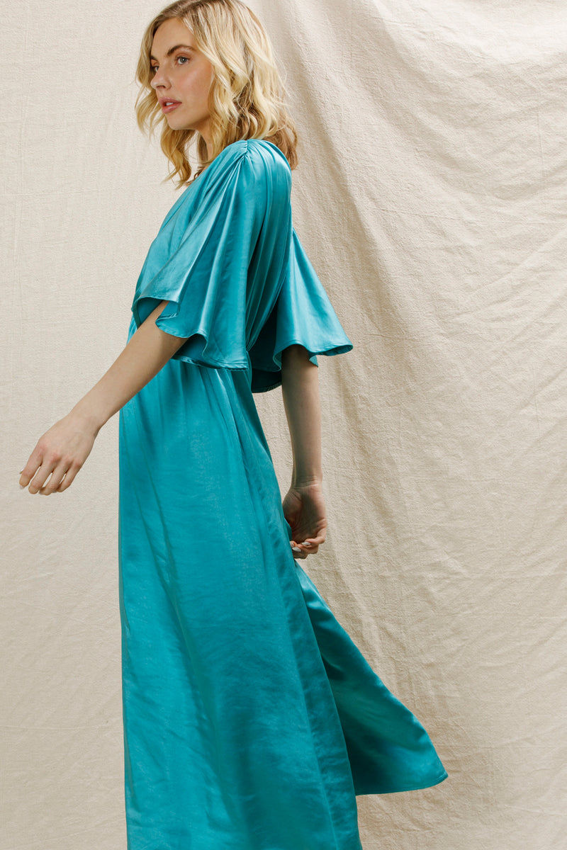 Leona Satin Caftan Dress