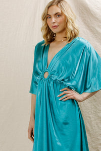 Leona Satin Caftan Dress