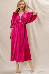 Leona Satin Caftan Dress