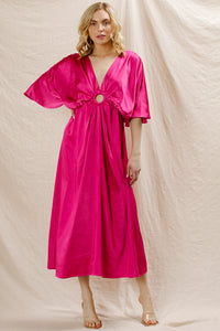 Leona Satin Caftan Dress