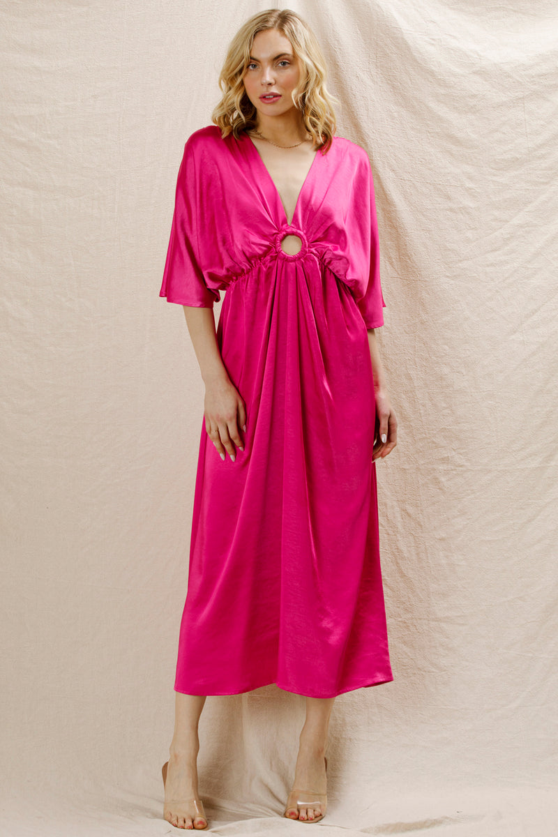 Leona Satin Caftan Dress