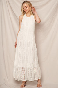 Tia Crochet Halter Dress