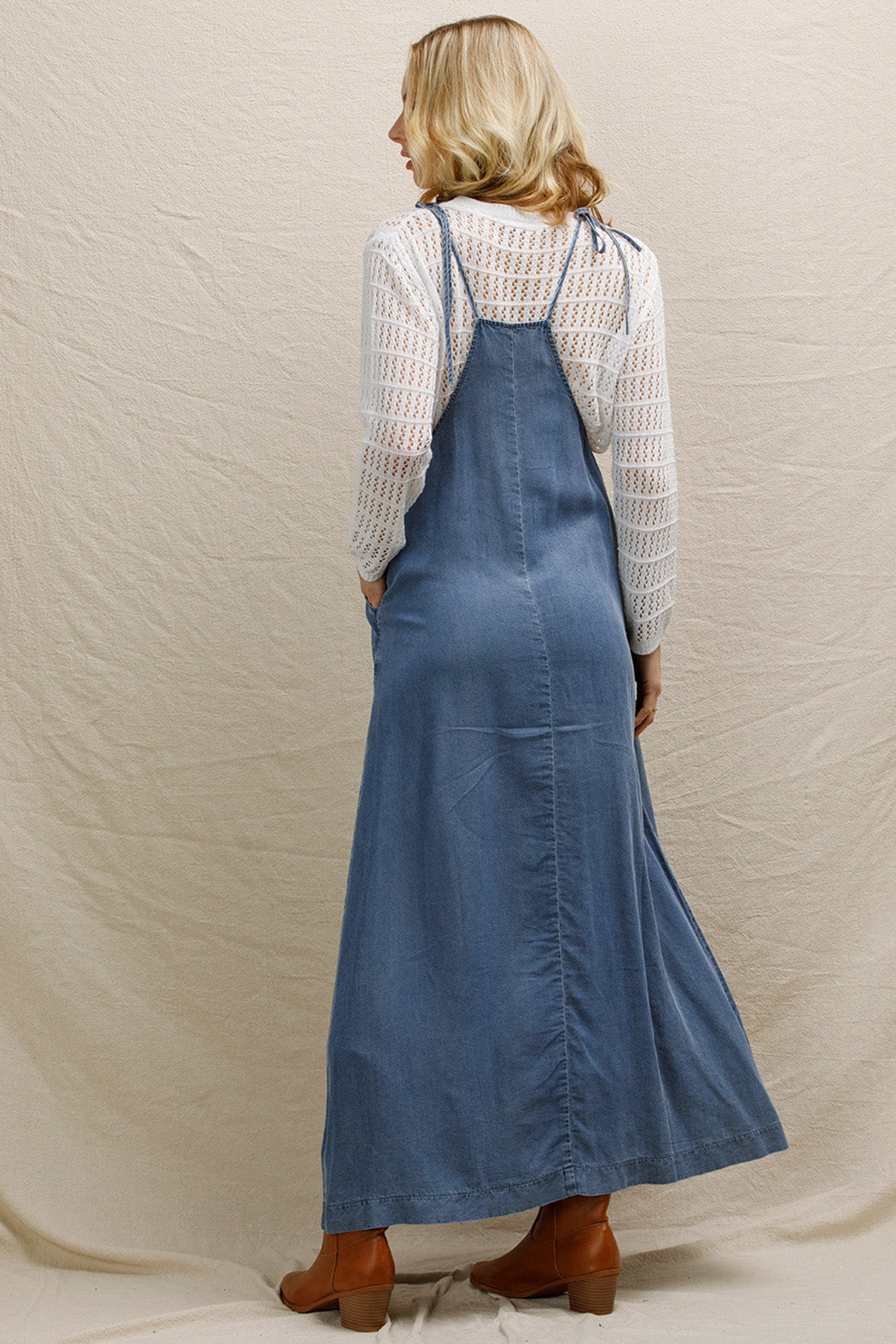 Sara Denim Maxi Dress