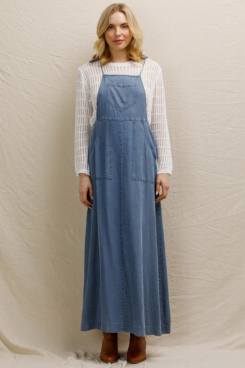 Sara Denim Maxi Dress