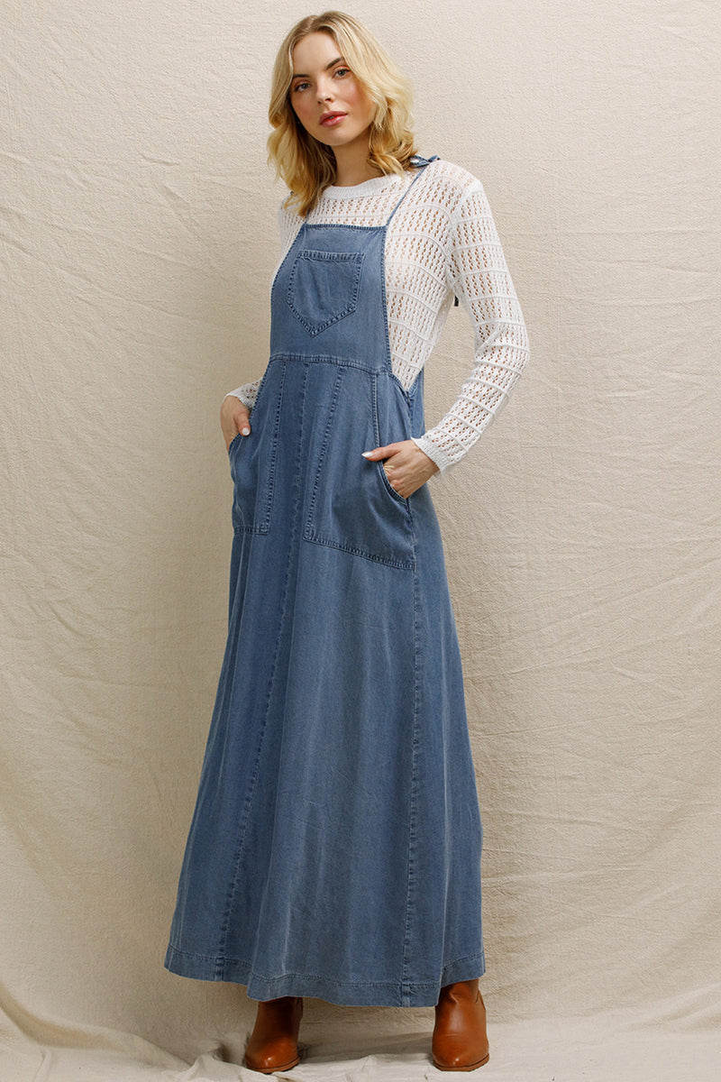 Sara Denim Maxi Dress