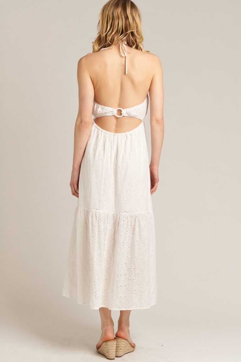 Dahlia White Halter Dress