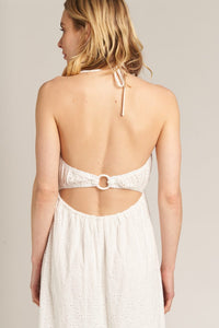 Dahlia White Halter Dress