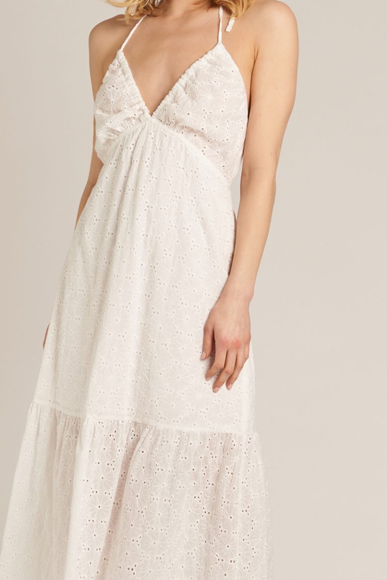 Dahlia White Halter Dress