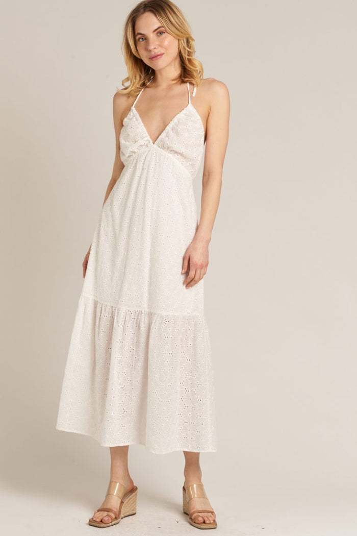 Dahlia White Halter Dress