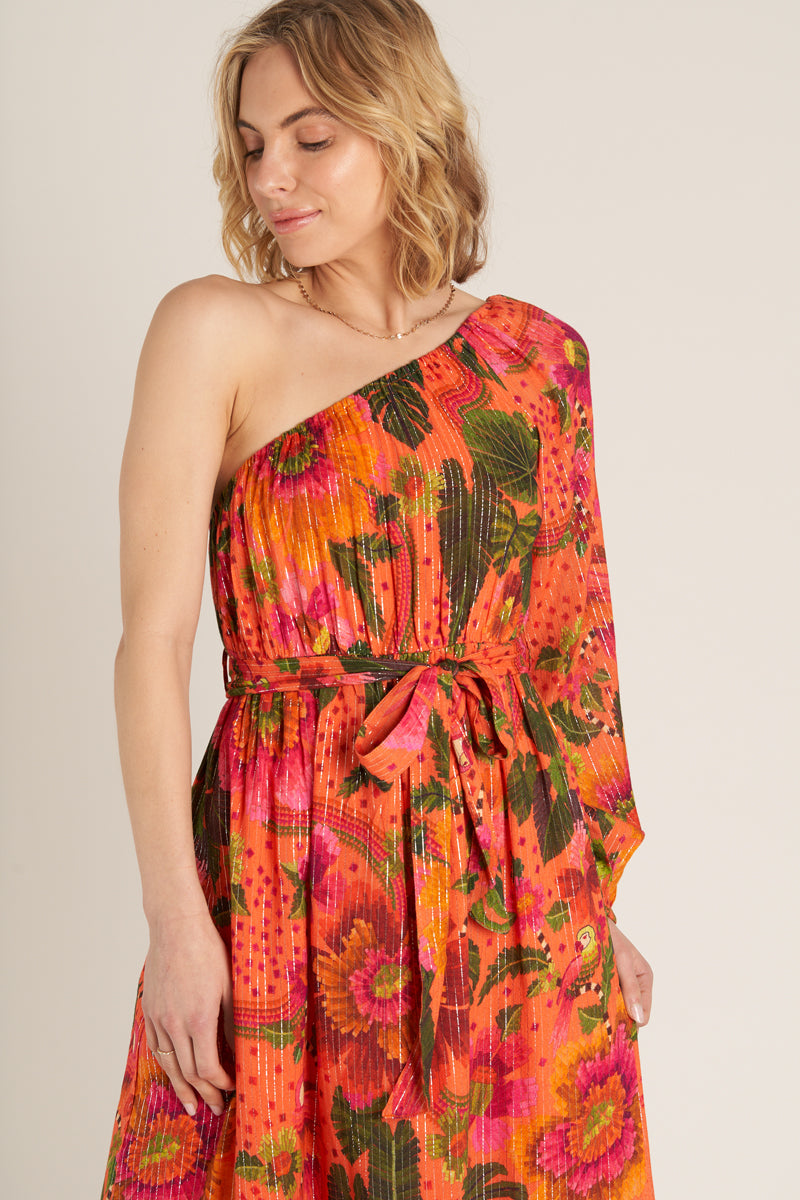 Sun Soaked One Shoulder Dress