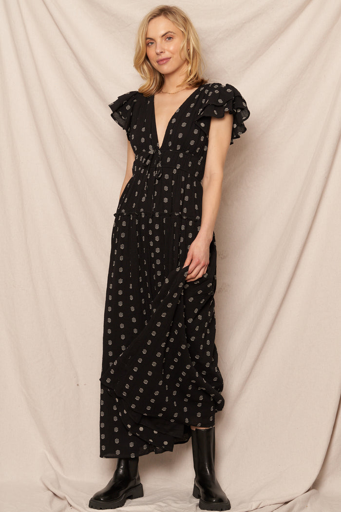 Vivian Ruffle Maxi Dress