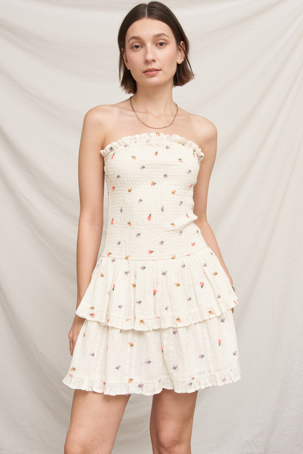 Genoa Smocked Mini Dress