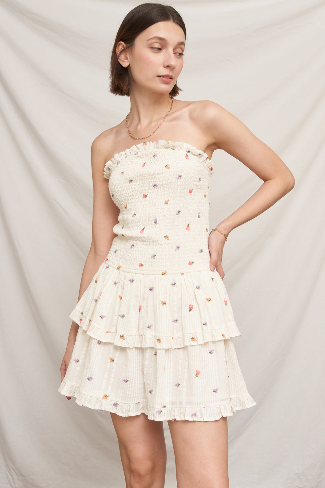 Genoa Smocked Mini Dress