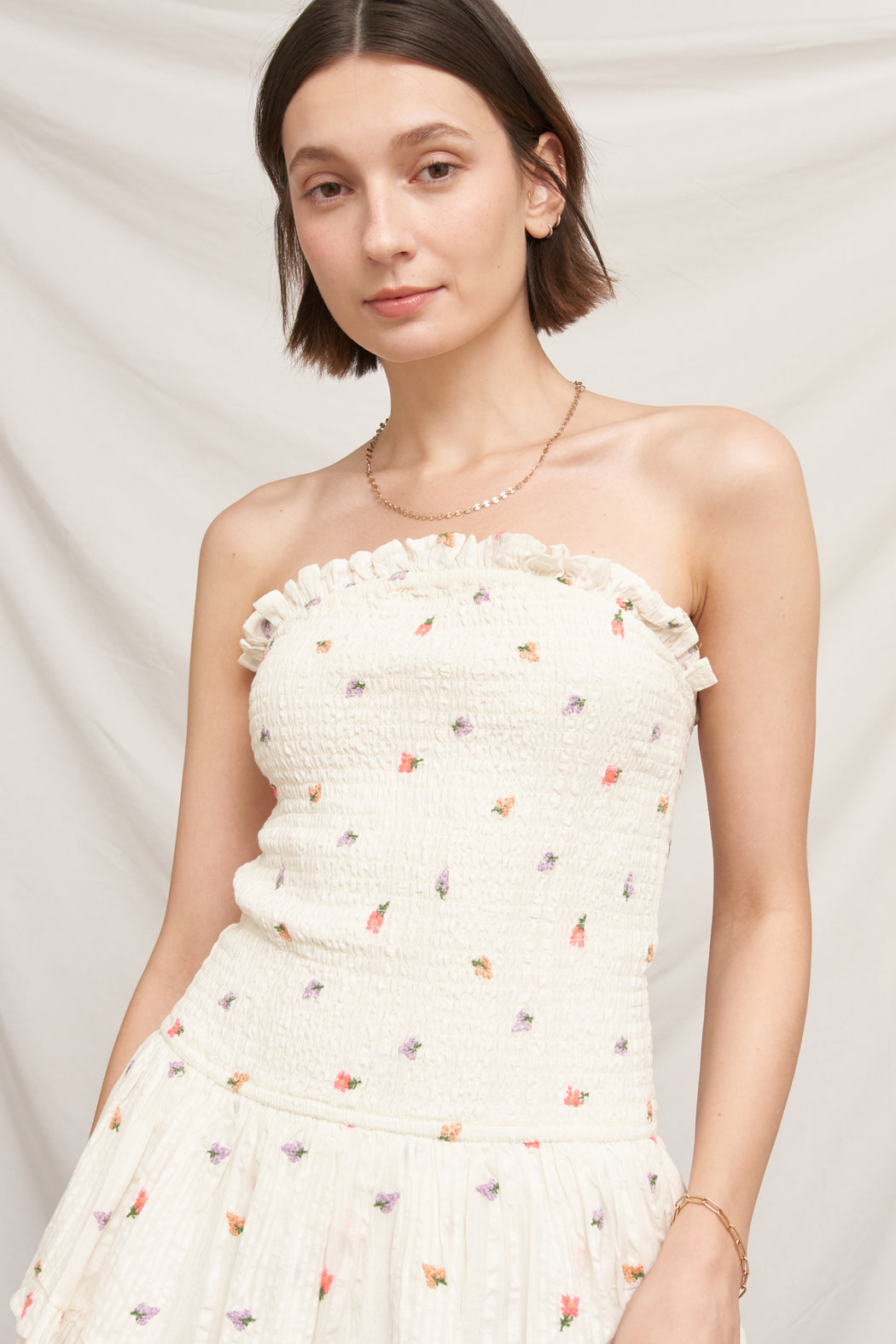Genoa Smocked Mini Dress
