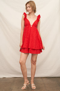 Dahlia Eyelet Mini Dress