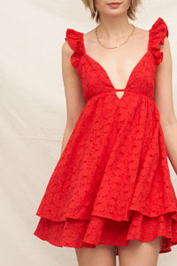 Dahlia Eyelet Mini Dress