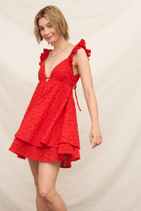 Dahlia Eyelet Mini Dress