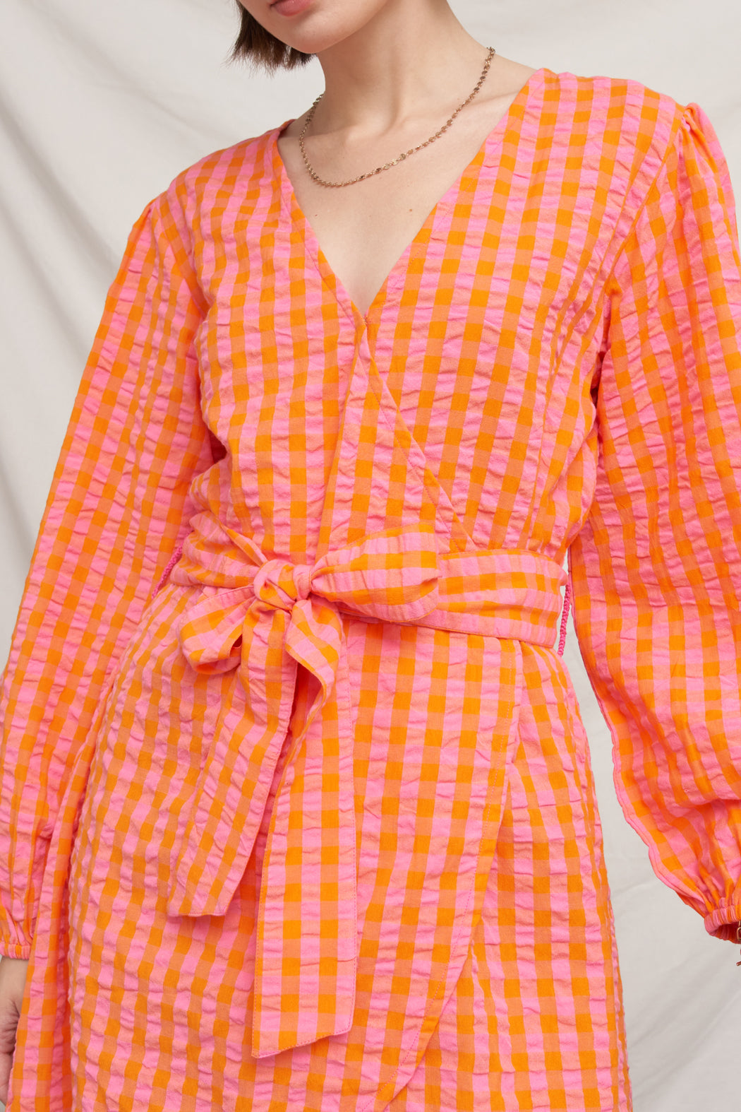 Tangerine Wrap Dress