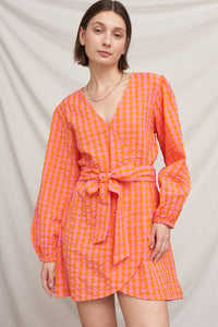 Tangerine Wrap Dress