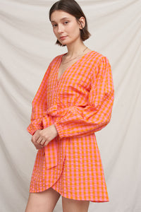 Tangerine Wrap Dress