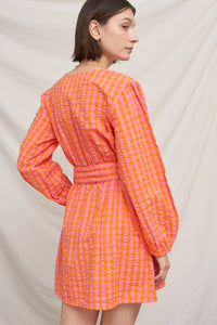 Tangerine Wrap Dress