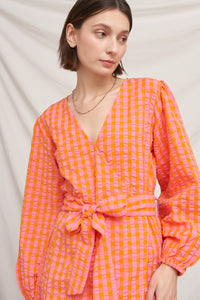 Tangerine Wrap Dress